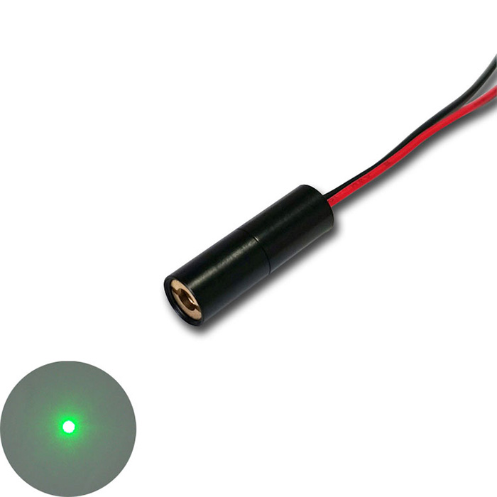 520nm 10mW Small Size Green Laser Module Dot 1mm Ultra-small Spot φ8x26mm